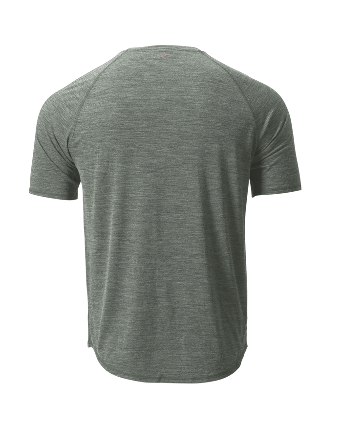 The Cozy Del Merino T-Shirt - Men's in Agave, back view