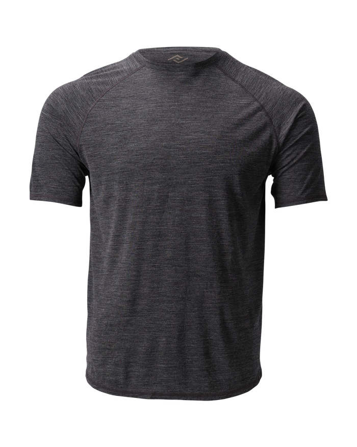 The Cozy Del Merino T-Shirt - Men's in Black Oyster, flat lay front