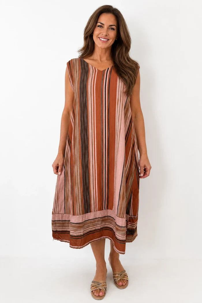 Tie Back Primrose Dress - Amalfi Sunset