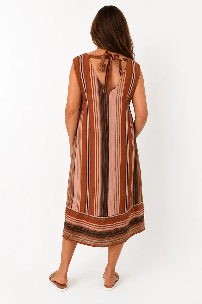 Tie Back Primrose Dress - Amalfi Sunset