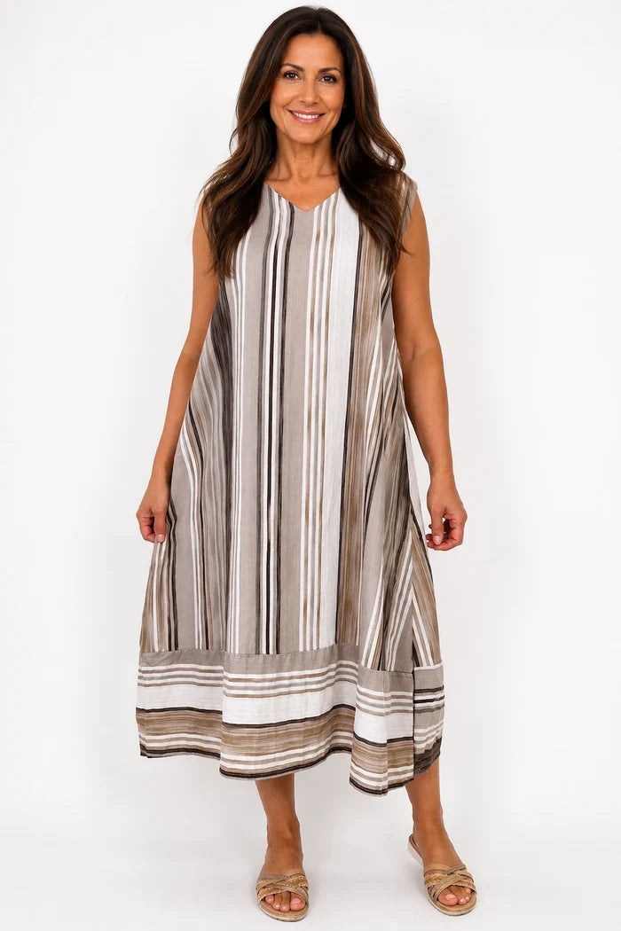 Tie Back Primrose Dress - Mocha