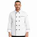 uniformer Full-Sleeve Chef Coat for Men with Black Piping