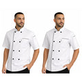 uniformer Half-Sleeve Chef Coat for Men with Black Piping Pack of 2
