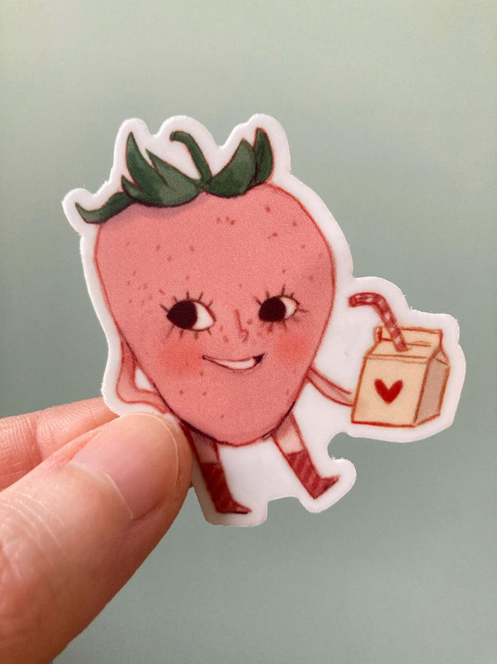 VALERIE BOIVIN Autocollant - Lait à la fraise