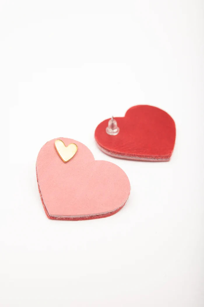 VEINAGE Boucles d'Oreilles Coeur de Palmier Grand