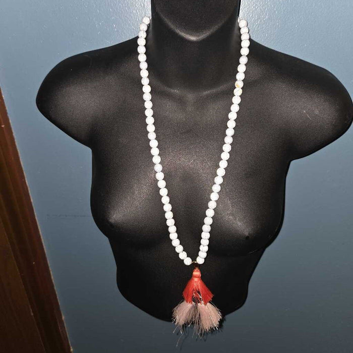 Vintage Beaded Necklace with Tassel pendant
