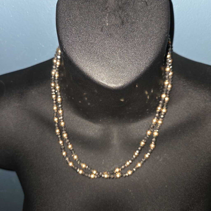Vintage Loft Gold and Silver Beaded Necklace