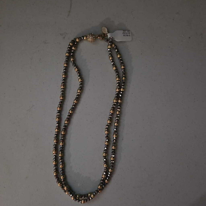 Vintage Loft Gold and Silver Beaded Necklace