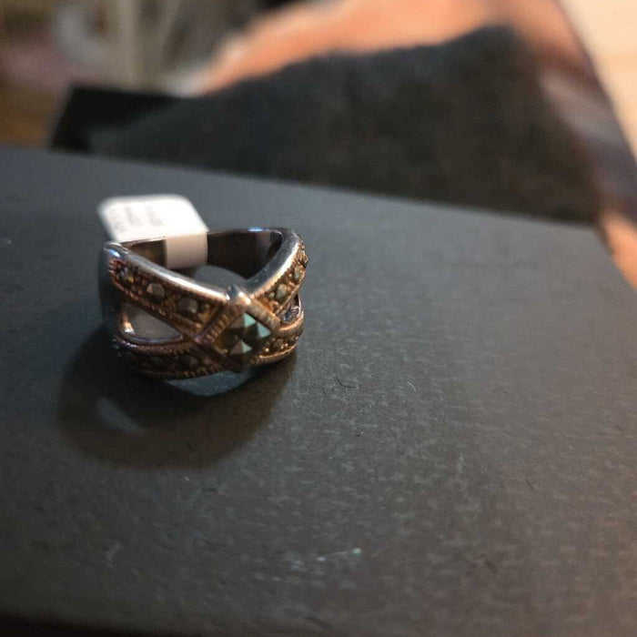 Vintage Marcasite and Silver Ring
