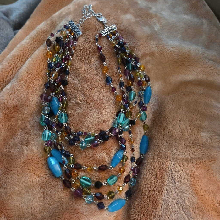 Vintage Multicolor Beaded Necklace