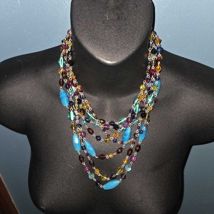 Vintage Multicolor Beaded Necklace