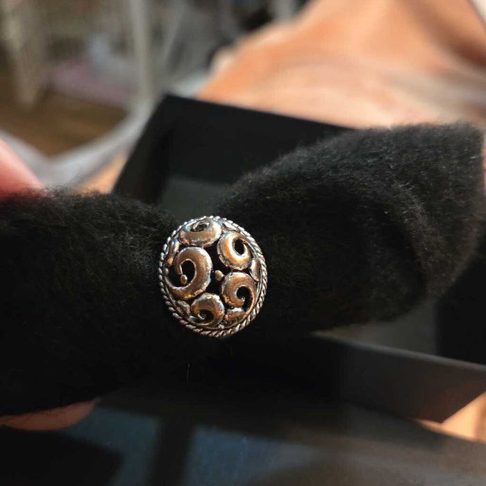Vintage Silver Filigree Swirl Ring