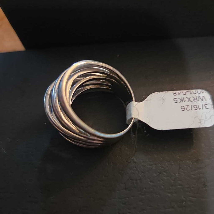 Vintage Silver Tone Multi-Band Ring