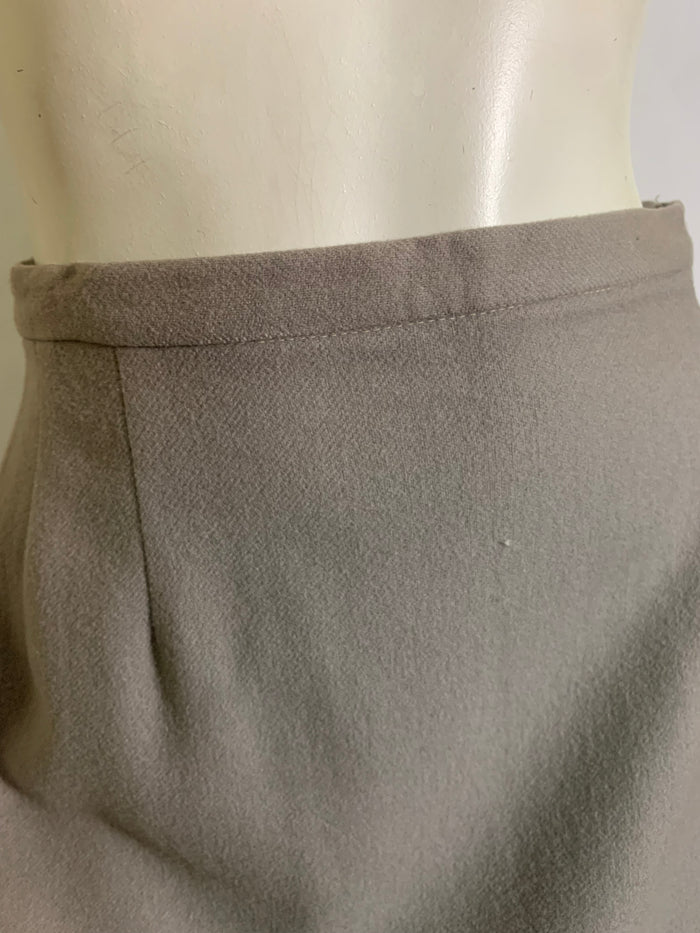 Warm Grey Wool Pencil Skirt circa 1960s