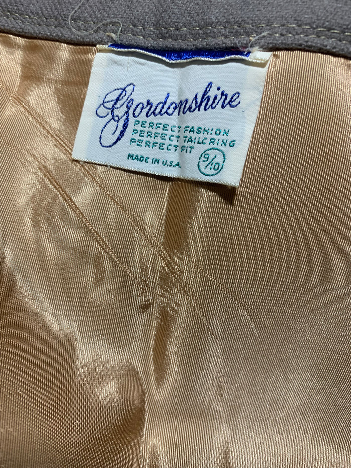 Warm Grey Wool Pencil Skirt circa 1960s