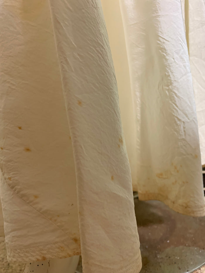 Winter White Acetate Taffeta Full Length Half Slip circa 1940s