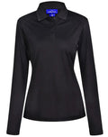Ladies Bamboo Charcoal  Eco Fabric Long Sleeve Polo PS90 - City Workwear