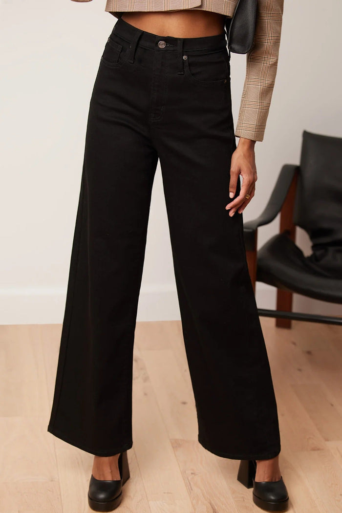 YOGA JEANS Coupe Lily Wide - Noir